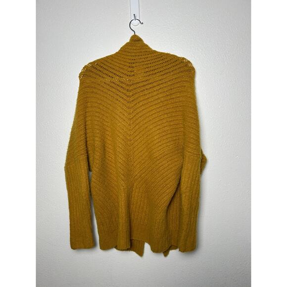 Cozy Mustard Open-Front Sweater - Picture 5 of 6